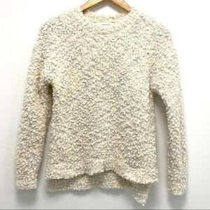 Willow & Wind Popcorn Sweater Pastel Multicolor Cropped knit Crew Neck Size XS